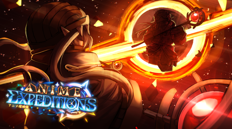Anime Expeditions promotional artwork showing a glowing battle scene